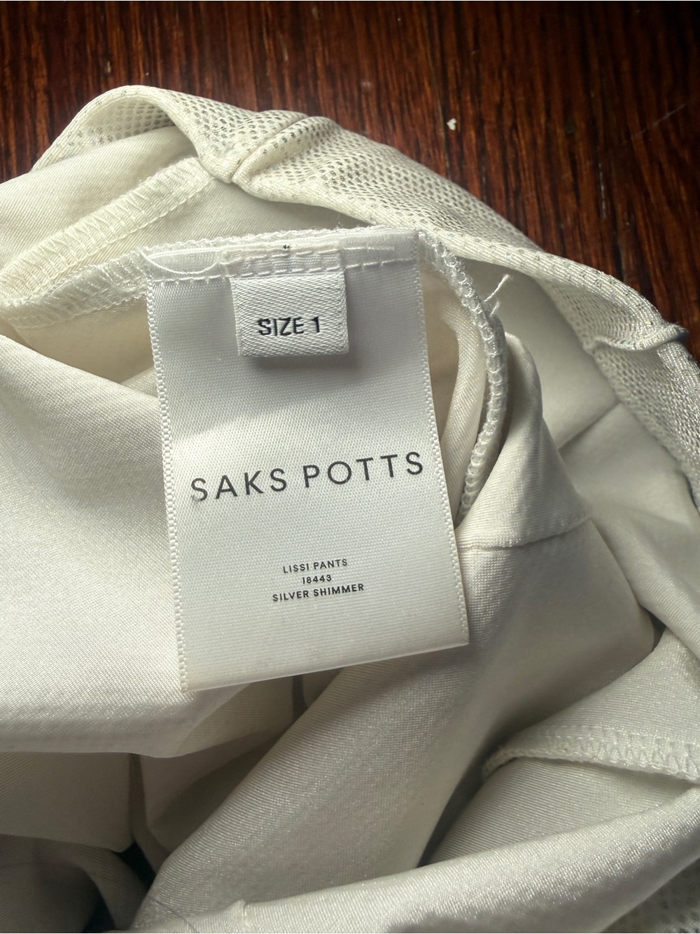 Saks Potts White Iridescent Sequin Top View 5